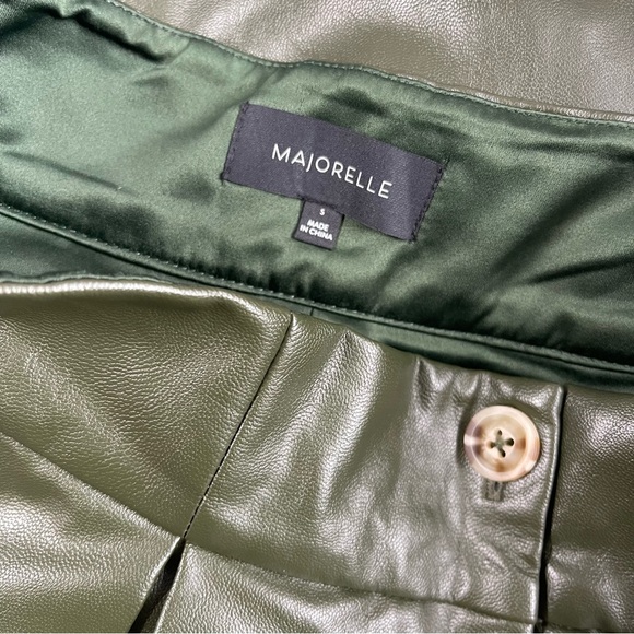 Majorelle Revolve Clive Olive Faux Leather Pants Size Small - Picture 3 of 4